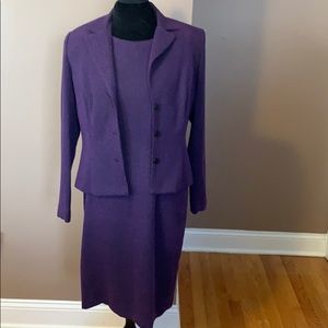 Purple sheath dress with matching jacket